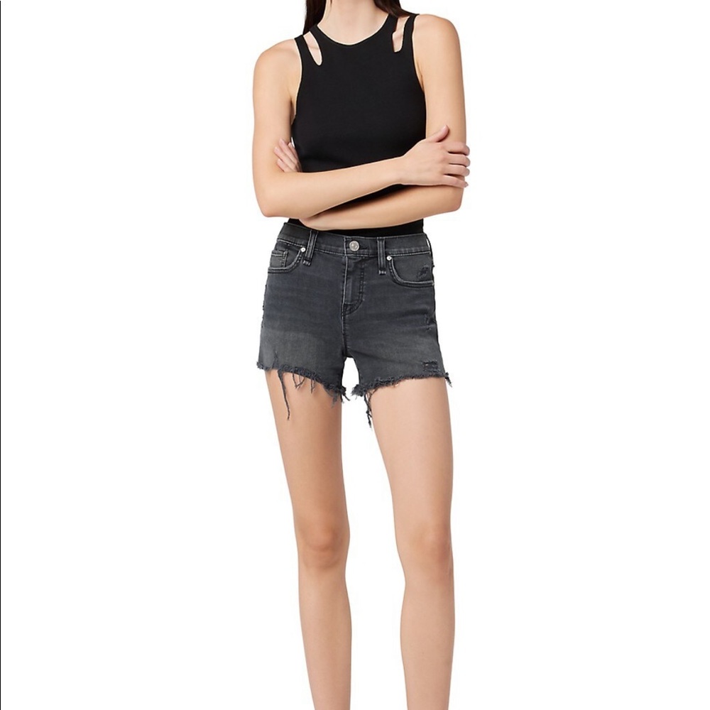 Hudson Jeans Gemma Distressed Stretch Denim Shorts